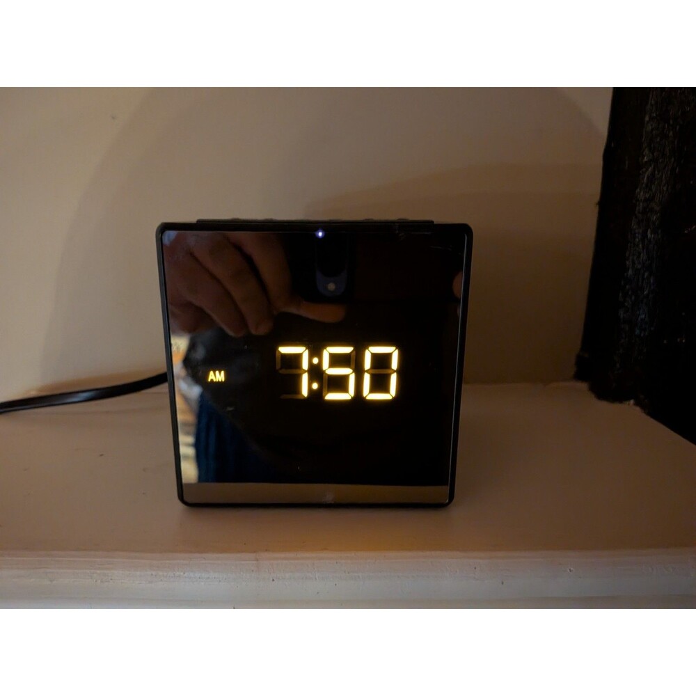 Sony ICF-C1T Cube AM/FM Dual Alarm Clock Radio Mirror LED Tested Works